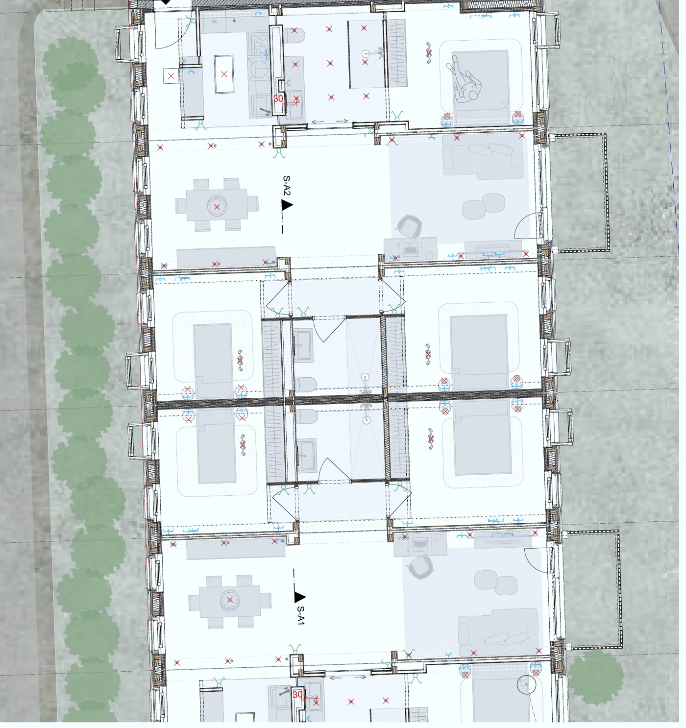 Grundriss des Modulsystems
